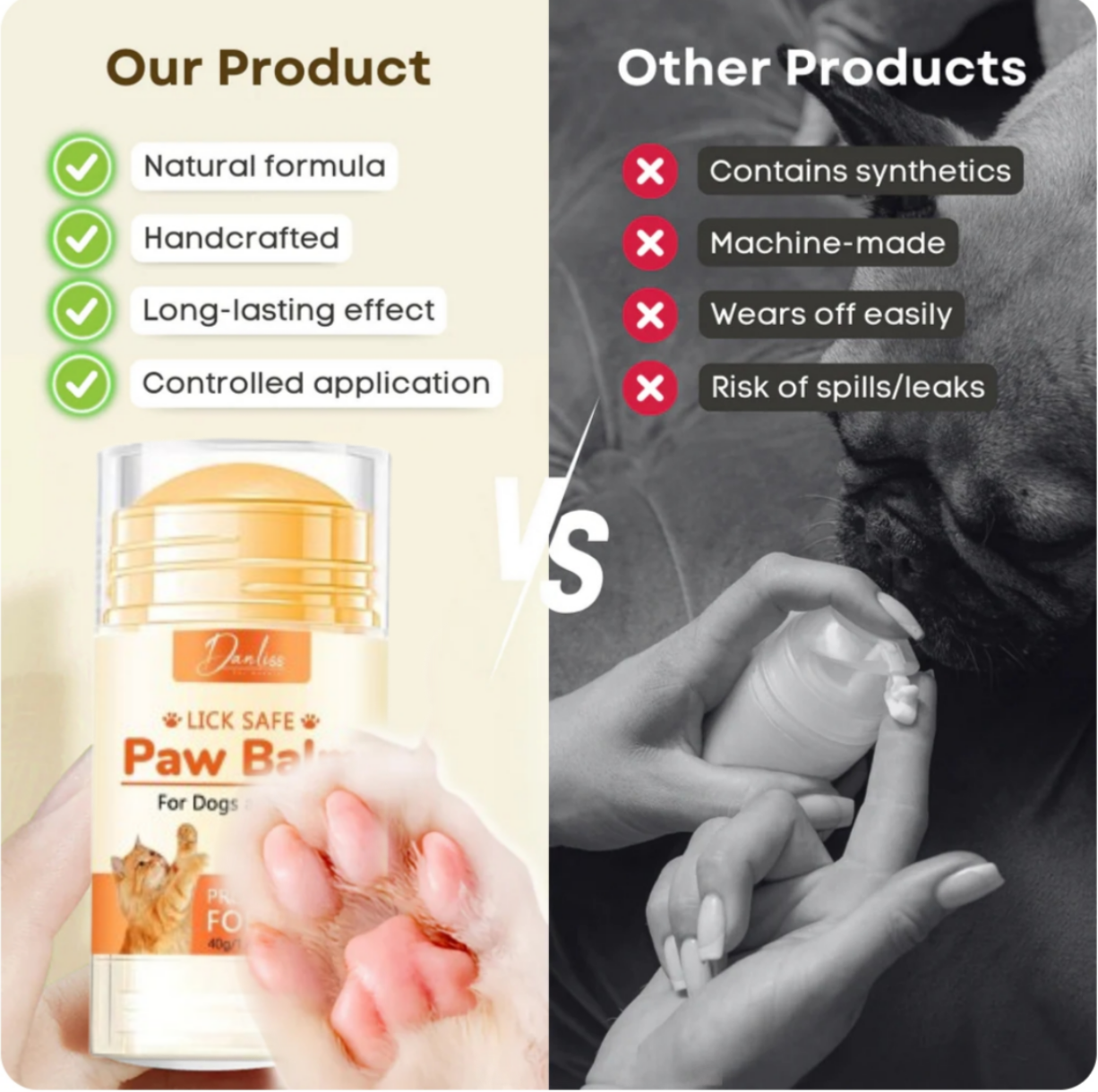 Paw Balm: Natural Paw Stick- Protection for dry and cracked paws
